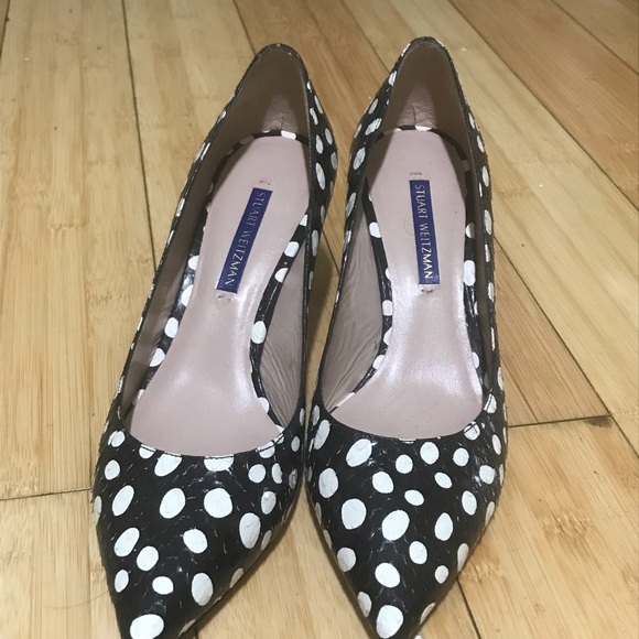 Stuart Weitzman polka dot heels - Picture 2 of 3